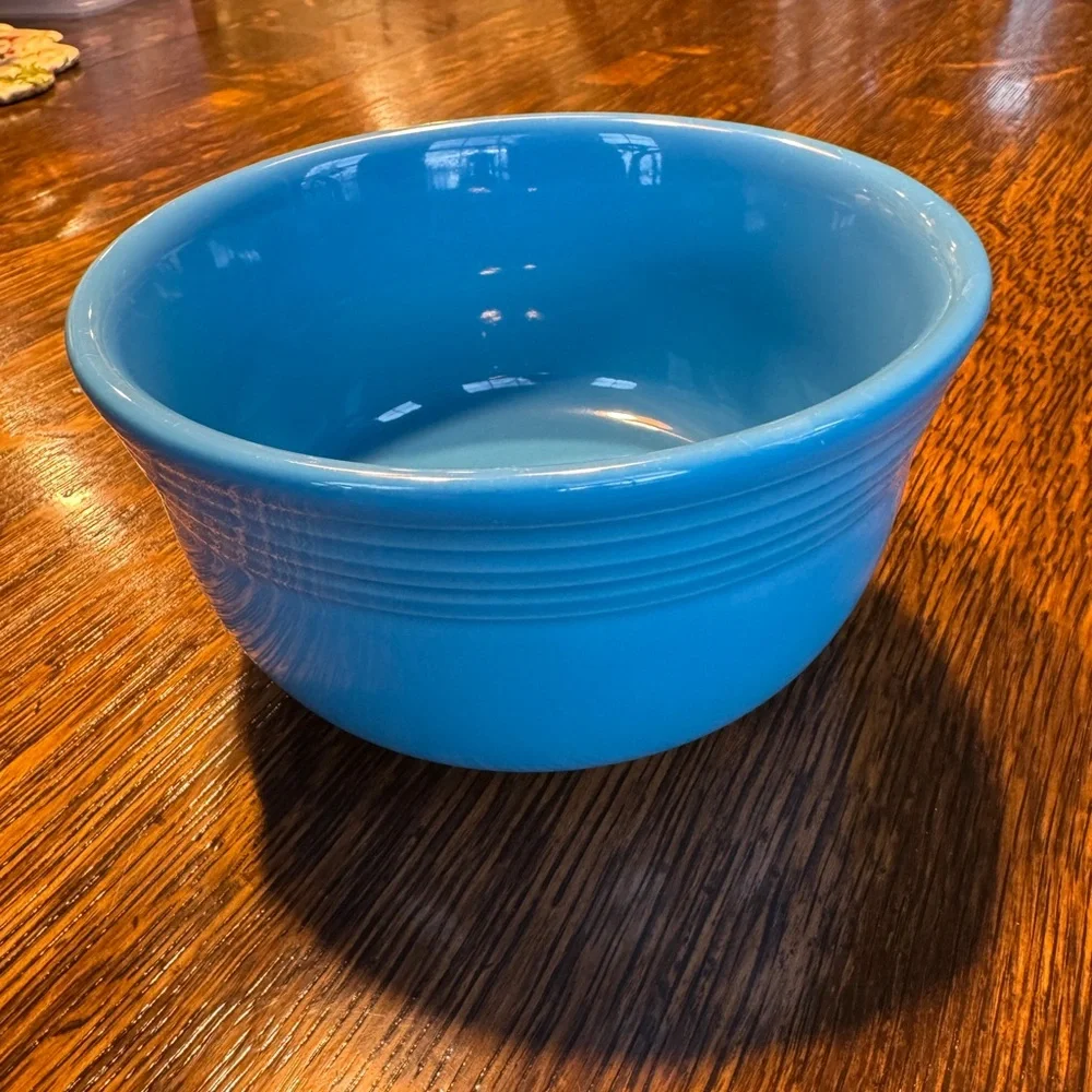 1-Retired, Fiestaware by Homer Laughlin, USA, Gusto Bowl in Peacock Blue. GMC